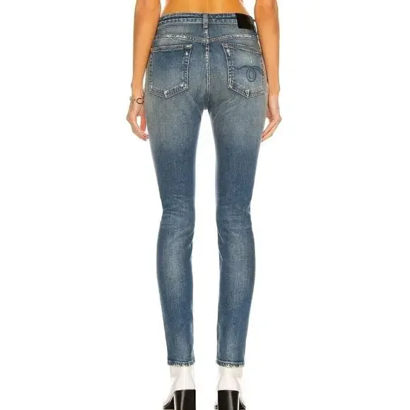 R13 Jeans Alison Skinny In Crosby Stretch Sz 25 Sioux Crispy R13W0005-890 - - Picture 2 of 14